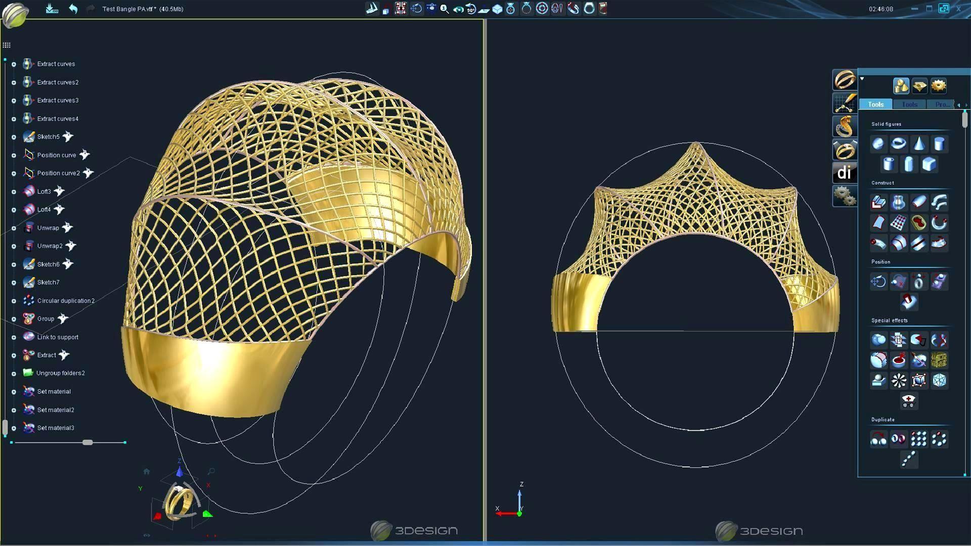 3Design interface : bangle design